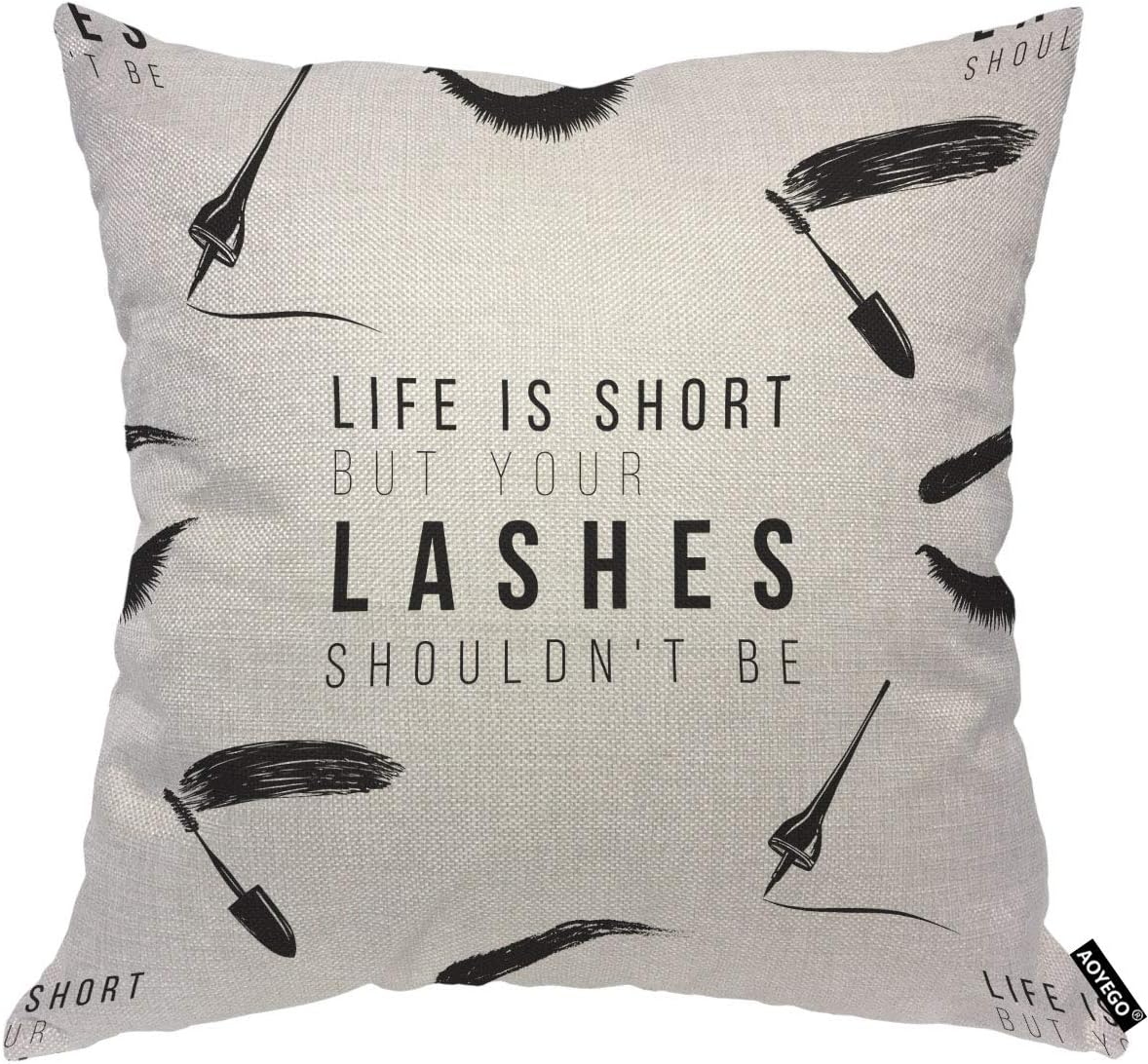 Beauty Makeup Quotes Funny - Housse de coussin avec citation amusante