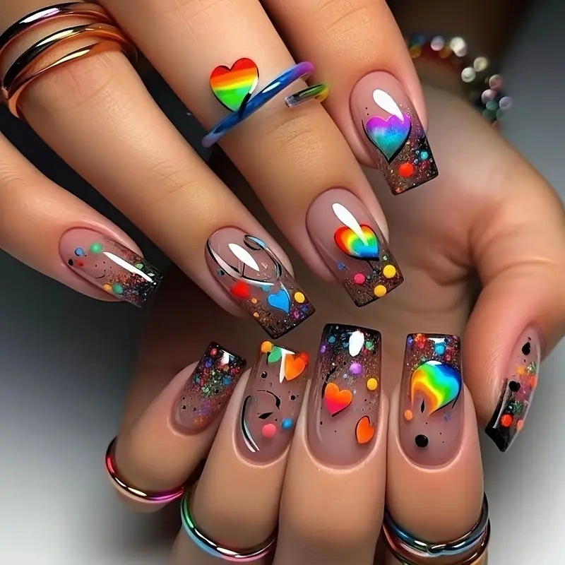 Nail Extension Tips - Faux ongles carrés mi-longs pour femmes