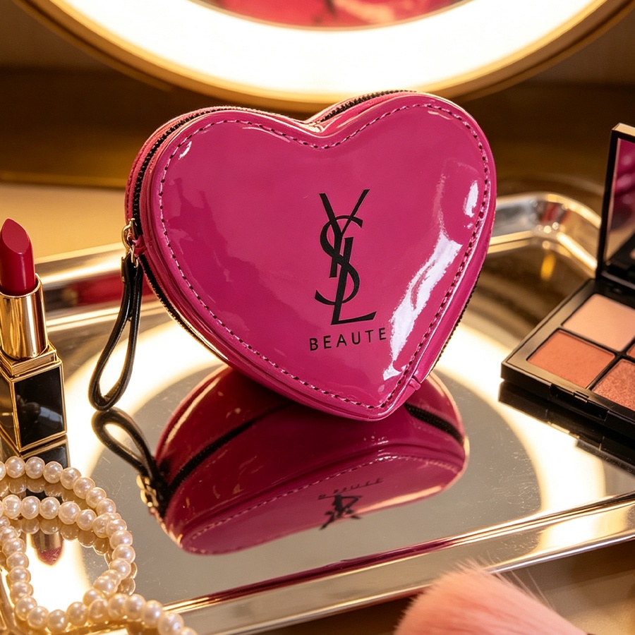 Ysl Beauty Makeup Bag - Pochette de maquillage YSL Blush Pink