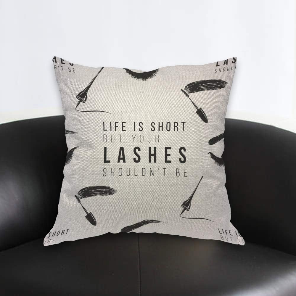 Housse de coussin avec citatio - Beauty Makeup Quotes Funny avis et prix