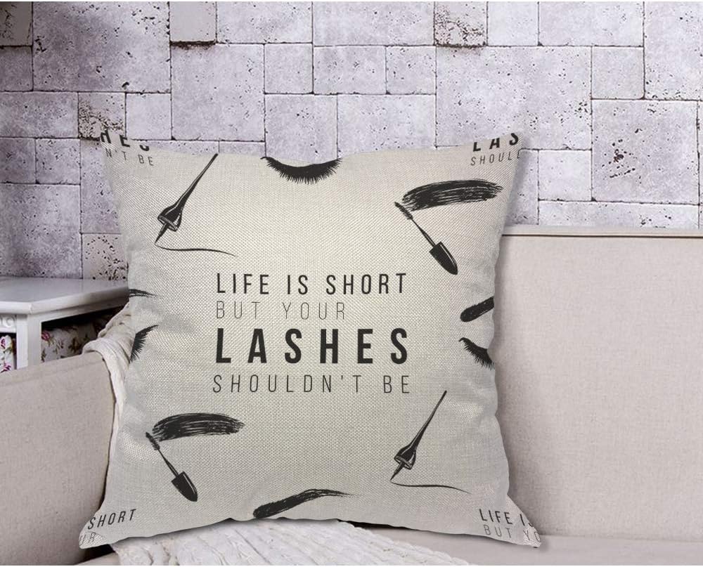 Housse de coussin avec citatio - Beauty Makeup Quotes Funny avis et prix
