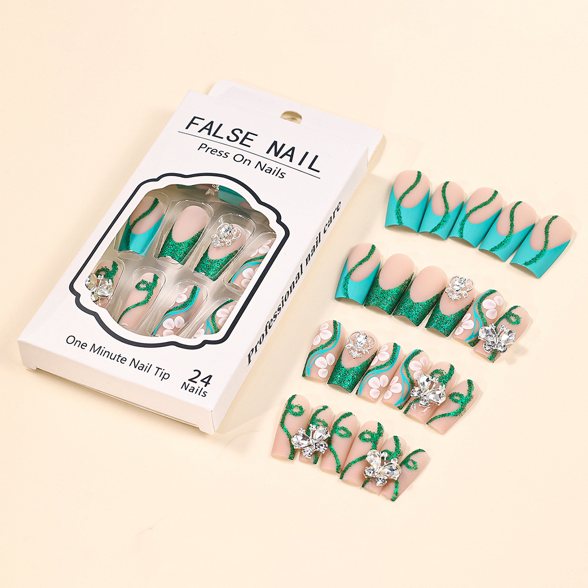 Fausse colle brillante sur poi - Nail Extension Tips avis et prix