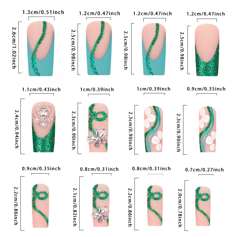 Fausse colle brillante sur poi - Nail Extension Tips avis et prix