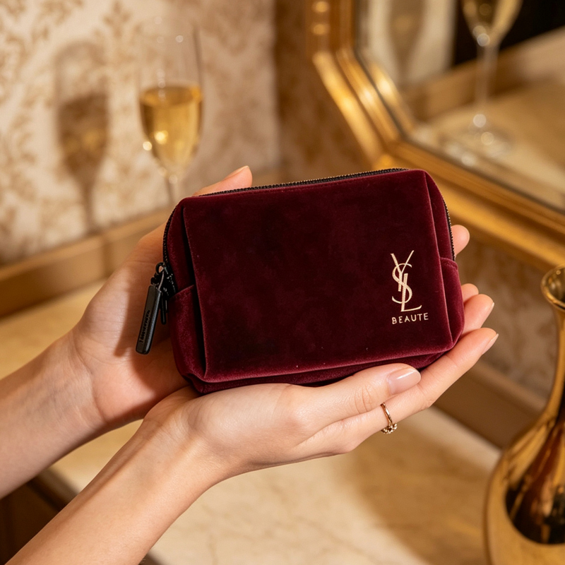 Pochette de maquillage YSL vin - Ysl Beauty Makeup Bag avis et prix