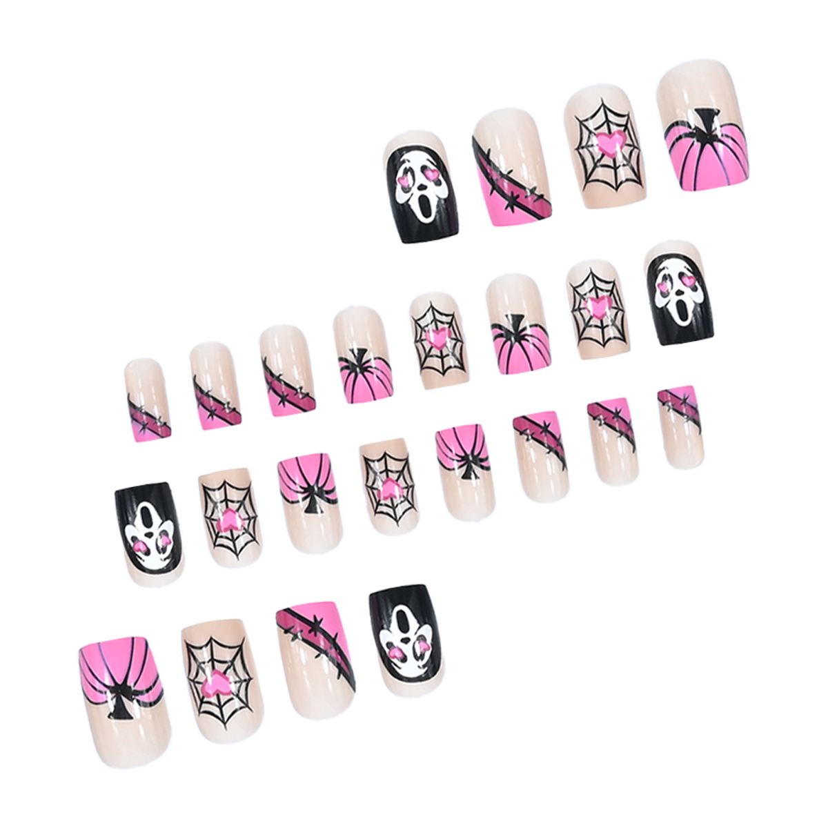 24 faux ongles longs carrés à  - Nail Extension Tips avis et prix